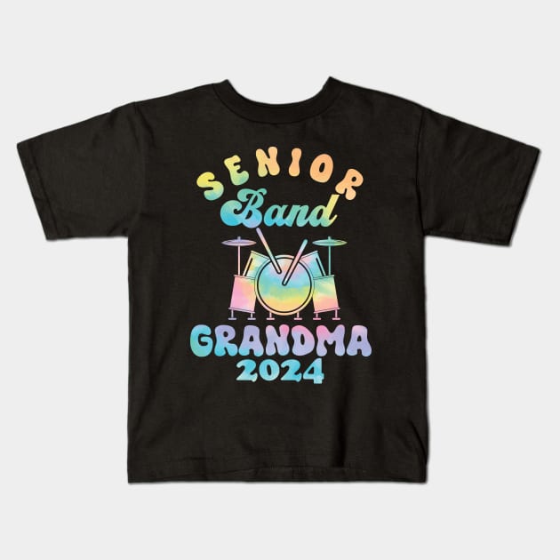 senior Band Grandma 2024 Funny grandma Kids T-Shirt by Giftyshoop
